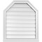 Ekena Millwork Octagonal Top Surface Mount PVC Gable Vent w/ 2"W x 2"P Brickmould Sill Frame, 24"W x 28"H GVPOT24X2803SF - alternate 1